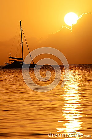 Martinique Sunset Stock Photo