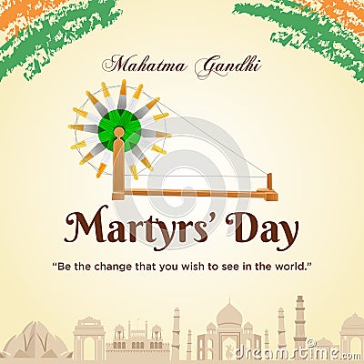Banner design of martyrs` day Vector Illustration