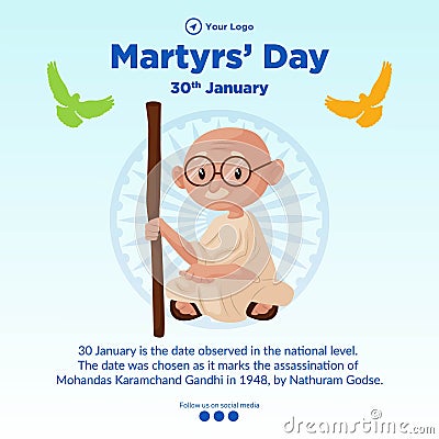 Banner design of martyrs` day Stock Photo