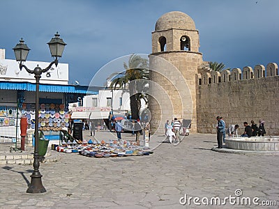 Martyrs square and Great Mosque. Sousse . Tunisia Editorial Stock Photo