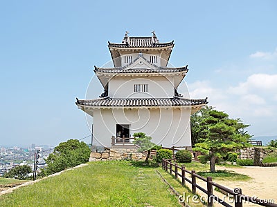 Marugame Castle in Marugame, Kagawa Prefecture, Japan. Stock Photo