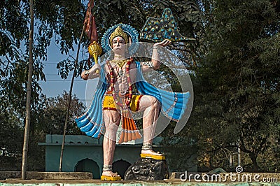 Maruti or Hanumanji on Chowka - Kandra Rd Jharkhand Stock Photo