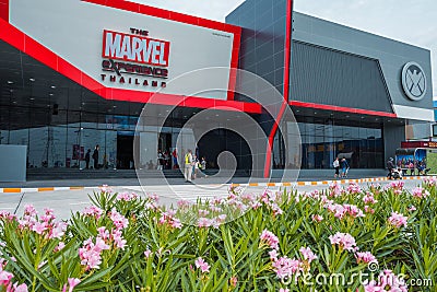 The Marvel Experience Thailand at Megabangna, Samut Prakan, Thailand. Editorial Stock Photo