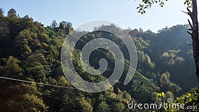 Marvelous nature view of Bolu Yedigoller in Turkey that reflects its beauty. Stock Photo