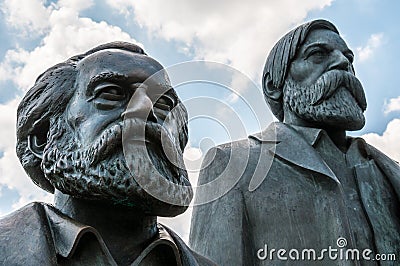 Marx and Engels Stock Photo