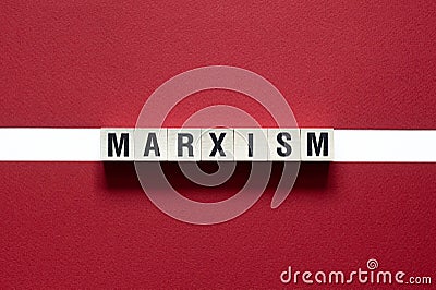 Marxism word concept on cubes Stock Photo