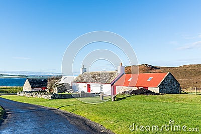 Mary Ann's Cottage in Dunnet, Caithness, Scotland, UK. Heritage Highlights: A time-capsule of crofting life Editorial Stock Photo