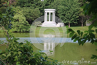 Mary Baker Eddy Monument in Mount Auburn Cemetery. Cambridge, Massachusetts, USA. Stock Photo