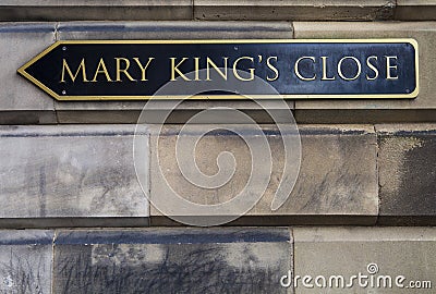 Mary Kings Close in Edinburgh Stock Photo