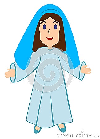 Mary is the Mother of God. Vector Illustration