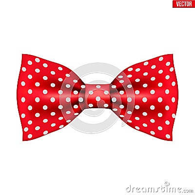 Mary Poppins red bow tie Vector Illustration