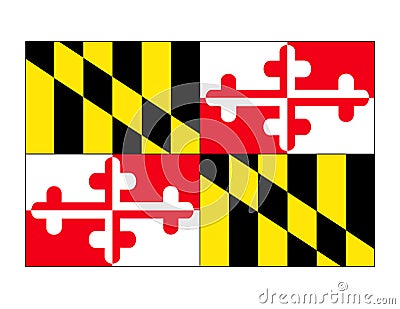 Maryland State Flag Vector Stock Photo