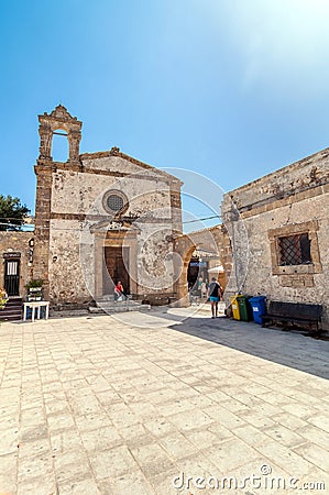 Marzamemi small fishing village in southeastern Sicily - Italy Editorial Stock Photo