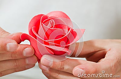 Marzipan flower Stock Photo