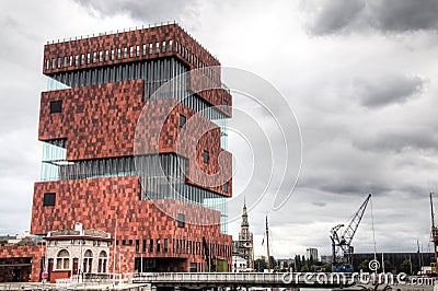 The MAS museum in Antwerp, Belgium Editorial Stock Photo