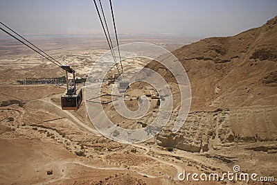 Masada cable car Stock Photo