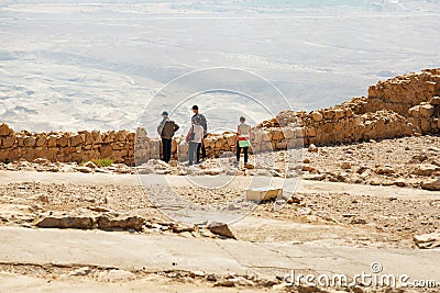 Masada fortress, ancient fortification in Israel situated on top of an isolated rock plateau Editorial Stock Photo