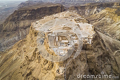 Masada fortress area Southern District of Israel Dead Sea area Southern District of Israel. Ancient Jewish fortress of the Roman Stock Photo