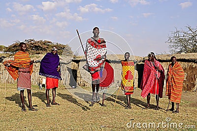 Masai in Kenya, Africa Editorial Stock Photo