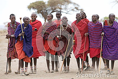 Masai men Editorial Stock Photo