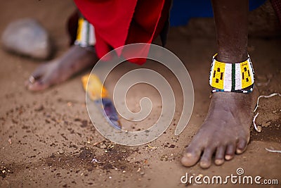 Masai traditional jewelry Stock Photo