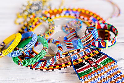 Masai traditional jewelry Stock Photo