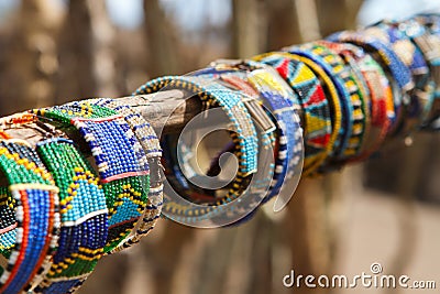 Masai traditional jewelry Stock Photo