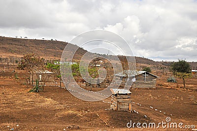 Masai village Editorial Stock Photo