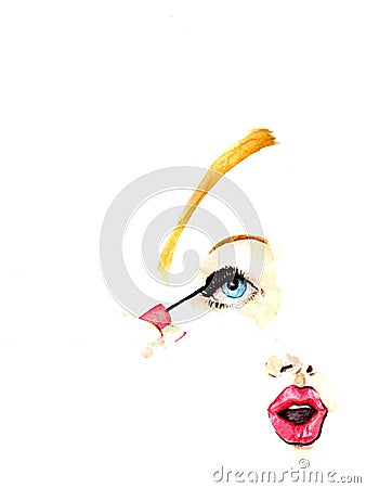 Mascara Cartoon Illustration