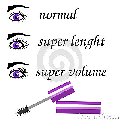 Mascara effect Vector Illustration