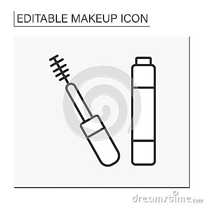 Mascara line icon Vector Illustration