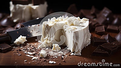 Mascarpone cheese: a luscious, ivory spread. Its velvety texture with delicate, milky flavor Stock Photo