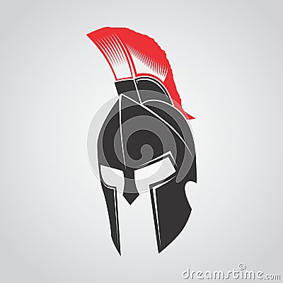 MASCOT CHARACTER POWERFUL SPARTAN WARRIOR Vector Illustration