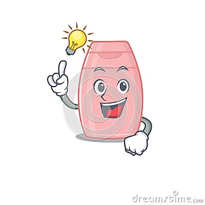 Mascot character of smart baby cream has an idea gesture Vector Illustration