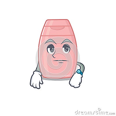 Mascot design style of baby cream with waiting gesture Vector Illustration