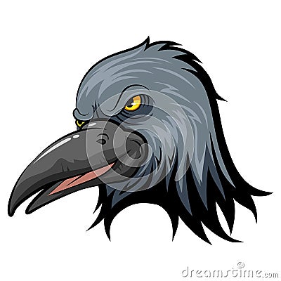 Mascot Head of an crow Vector Illustration