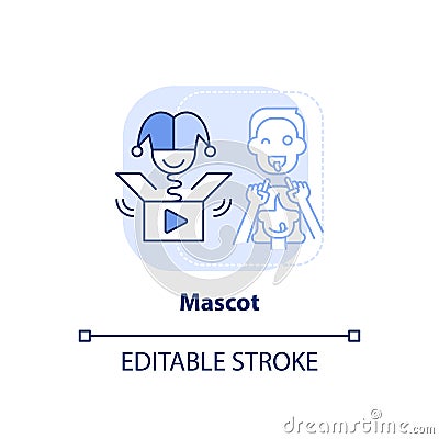 Mascot light blue concept icon Vector Illustration