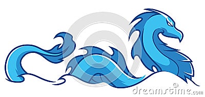 Water Dragon Mascot Vector Illustration