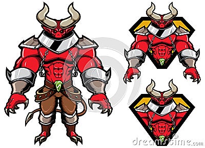 Demon Fantasy Mascot Vector Illustration