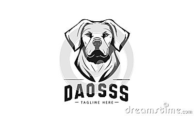 Mascot silhouette vector dogs and cartoon-style dogs logo. Vector Illustration