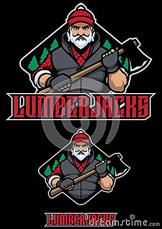 Lumberjacks Team Mascot Vector Illustration