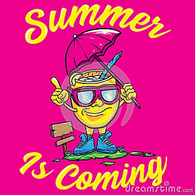 Mascot Summer Vector Vector Illustration