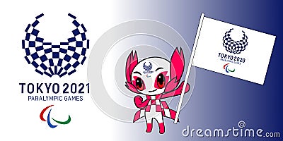 The mascot of the Tokyo 2021 Paralympics game Editorial Stock Photo