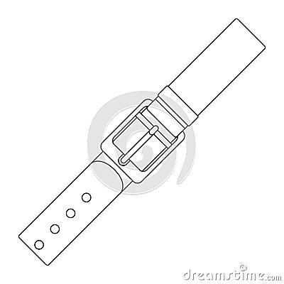 Masculine elegant belt icon Vector Illustration