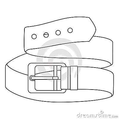 Masculine elegant belt icon Vector Illustration