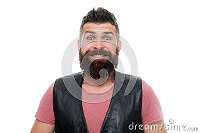 Masculinity concept. Barber shop and beard grooming. Styling beard and moustache. Facial hair treatment. Hipster with Stock Photo