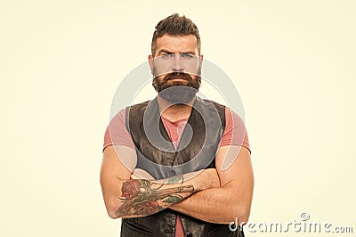 Masculinity concept. Barber shop and beard grooming. Styling beard and moustache. Fashion trend beard grooming. Facial Stock Photo