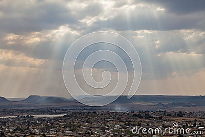 Maseru, the capital of Lesotho Stock Photo