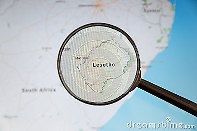 Maseru, Lesotho. Political map Stock Photo