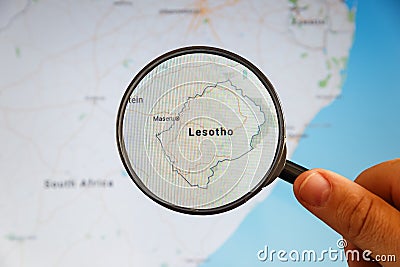 Maseru, Lesotho. Political map Stock Photo